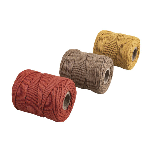 Makramee Garn, sortiert, 1mm ø, 3x ca. 50g, 3...
