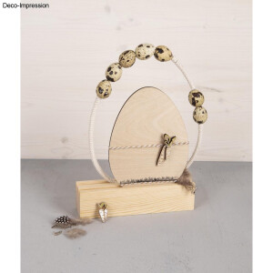 Holz Streuteile Ostern, FSC Mix Credit, 1,7-6cm, sortiert, SB-Btl. 14St&uuml;ck, natur