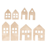 Furnierholz Lichthäuser, 5,5-10cm, Stärke 1mm, SB-Btl. 8Stück, natur