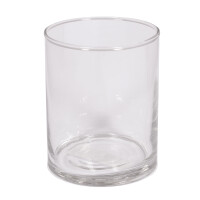 Glasvase, 8cm ø, 10cm, Zylinderform