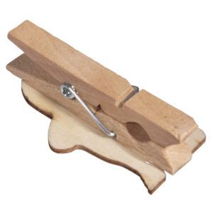 Holzklammern Hase, FSC Mix Credit, 2,5x1,1x4,8cm, SB-Btl....