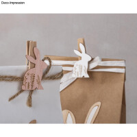 Holzklammern Hase, FSC Mix Credit, 2,5x1,1x4,8cm, SB-Btl. 6Stück, bunt