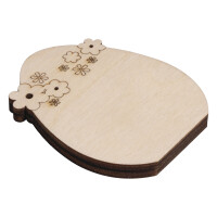 Holz Deko Ostereier, FSC Mix Credit, 4,5-7,5cm, Stärke 6mm, SB-Btl. 5Stück, natur