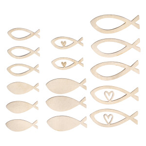 Furnierholz Fische, 4-6cm, Stärke 1mm, SB-Btl....