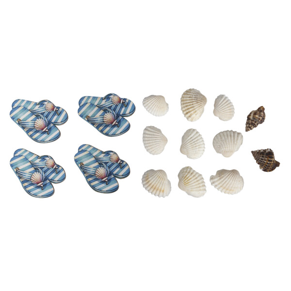 Streuteile Beachtime, 2-4cm, m. Muscheln, SB-Btl. 15Stück
