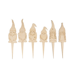 Holz Dekostecker Wichtel, FSC Mix Credit, 13,3-15cm,...