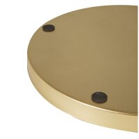 Metall Deko Tablett, 20+25cm ø, 2farbig, mit Moosgummi Pads, Set 2Stück, eukalyptus