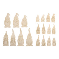 Furnierholz Wichtelfamilie, 3,6-9cm, Stärke 1mm, SB-Btl. 18Stück, natur