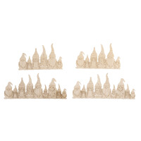 Furnierholzleiste Wichtelfamilie, je 2x9,2x5,4+13,2x5,4cm, SB-Btl. 4Stück, natur