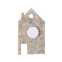 Filz Streuteile Nordic Häuser, 3,5-4,2cm, +Klebepunkt, SB-Btl. 12Stück