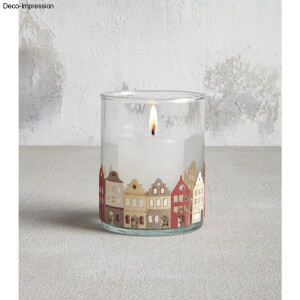Furnier Holzleiste Nordic H&auml;user, je 2x10,2x4,2+13,8x4,2cm, SB-Btl. 4St&uuml;ck, natur