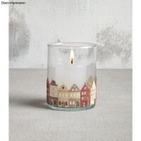Furnier Holzleiste Nordic Häuser, je 2x10,2x4,2+13,8x4,2cm, SB-Btl. 4Stück, natur