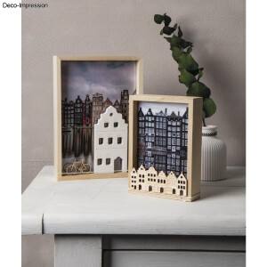 Holzleiste Nordic H&auml;user, FSC Mix Credit, 10,2x4,2 + 13,8x4,2cm, SB-Btl. 2St&uuml;ck, natur
