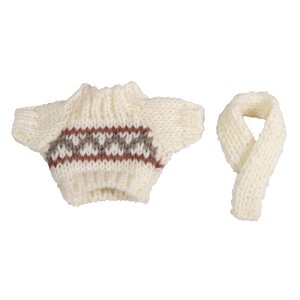 Mini Strickpullover Lasse + Schal, 5,5x8,5cm, SB-Btl. 1Set