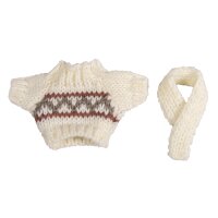 Mini Strickpullover Lasse + Schal, 5,5x8,5cm, SB-Btl. 1Set