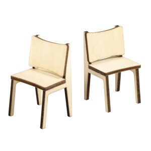 Holz Mini Stühle, FSC 100%, 2,2x2,5x4cm, SB-Btl....