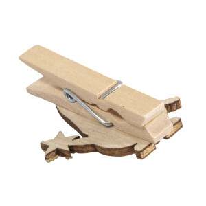 Holz Wichtel auf Klammer, FSC 100%, 2,2/3x1,2x4,8cm,...