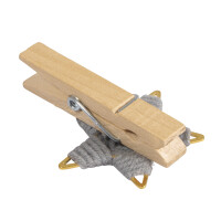 Metall Stern auf Klammer, FSC 100%, 4,2x1,6x6cm, SB-Btl. 3Stück