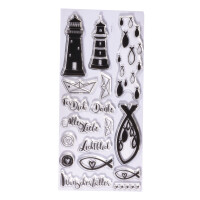 Clear Stamps - Fische, Leuchtturm&Co., 97x205mm, 17 Motive, SB-Btl. 1Bogen