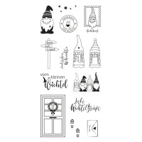 Clear Stamps - Wichtelpost, 97x205mm, 14 Motive, SB-Btl. 1Bogen