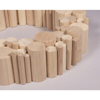 Holz Rundstäbe Set, FSC 100%, ø 1-4cm, H 5,5-6,5cm, 99 St., Box 1Set, natur