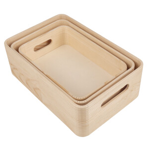 Holz Kisten Set, FSC 100%, 30x20x10+27x18x8,5+24x16x7cm,...