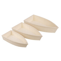 Holz Fischerboote Set, FSC 100%, 32x16x6,5+27,5x13,5x5,5+23,5x11x4,5cm, natur