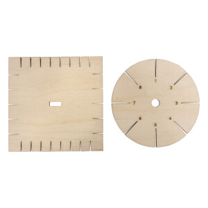 Holz Flechtscheiben, FSC Mix Credit, 9,5x9,5cm + 9cm...