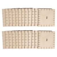 Holz Flechtscheiben, FSC Mix Credit, 9,5x9,5cm, quadratisch, Box 24Stück