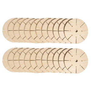 Holz Flechtscheiben, FSC Mix Credit, 9cm ø, rund,...