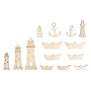 Holz Boote,Leuchtturm&Co, FSC Mix Credit, 1,5-9cm,...