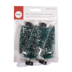 Deko-Tannenbäumchen beschneit, 9+12cm sort., SB-Btl...