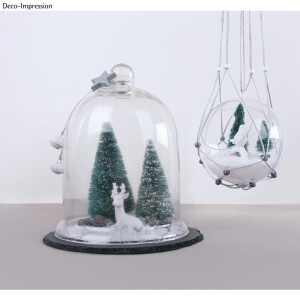 Deko-Tannenb&auml;umchen beschneit, 9+12cm sort., SB-Btl 4St&uuml;ck