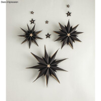 Set 3D Papiersterne Magic Stars, für 3 Sterne, inkl. Holzperlen, SB-Btl