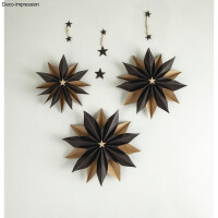 Set 3D Papiersterne Beautiful Stars, für 3 Sterne, inkl. Holzperlen, SB-Btl