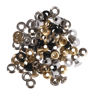 Ösen-Set 3mm rund, Farbmischung, SB-Blister...
