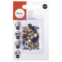 Ösen-Set 5mm rund, Farbmischung, SB-Blister 50Stück