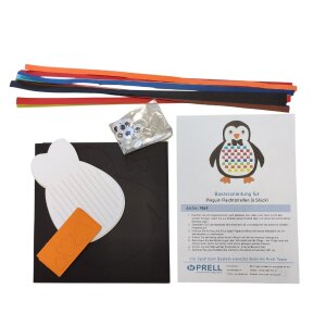 Bastelset Pinguin Flechtstreifen vorgestanzt von Prell, 6...