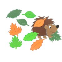 Bastelset Fensterbild Igel von Prell, 6 Stück