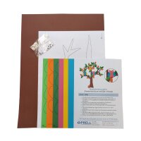 Bastelset Fensterbild Baum mit Eulen von Prell, 2 Stück