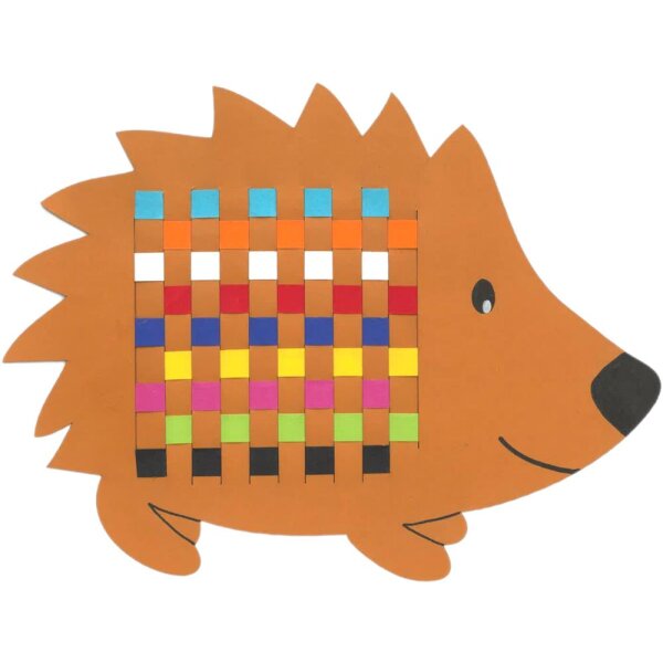 Bastelset Igel Flechtstreifen vorgestanzt von Prell, 6...