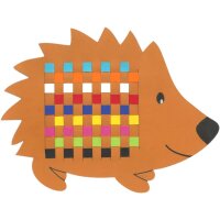 Bastelset Igel Flechtstreifen vorgestanzt von Prell, 6 Stück