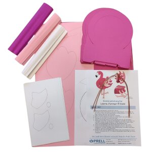 Laternen Bastelset Flamingo vorgestanzt von Prell, 5...