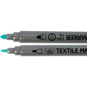 Textilstifte Standard und Pastell, 12 Stück