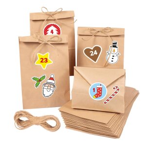 Bastelset Adventskalender für 24 Geschenktüten