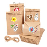 Bastelset Adventskalender für 24 Geschenktüten
