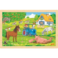 Einlegepuzzle Bauernhof, 30 x 20 cm, 24teilig