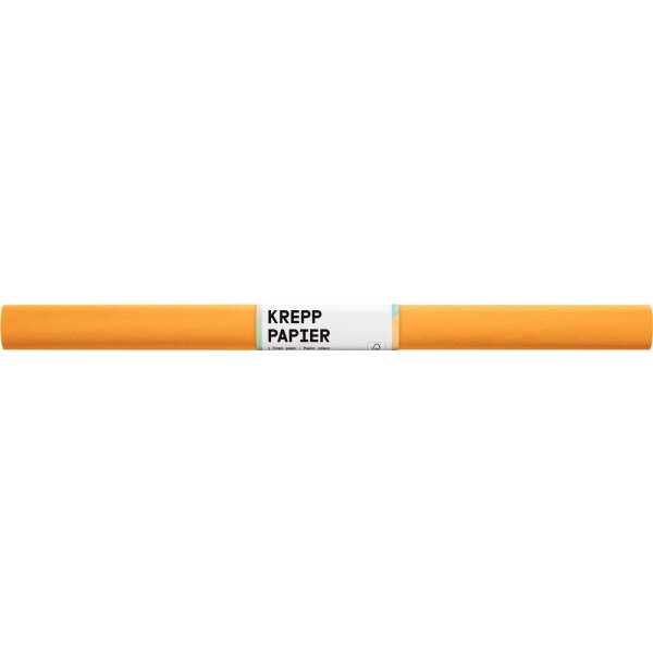 Krepppapier / Feinkrepp Einzelrolle gelborange, 50 x 250 cm