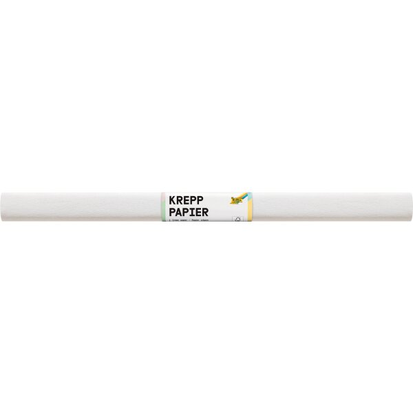 Krepppapier / Feinkrepp Einzelrolle weiß, 50 x 250 cm