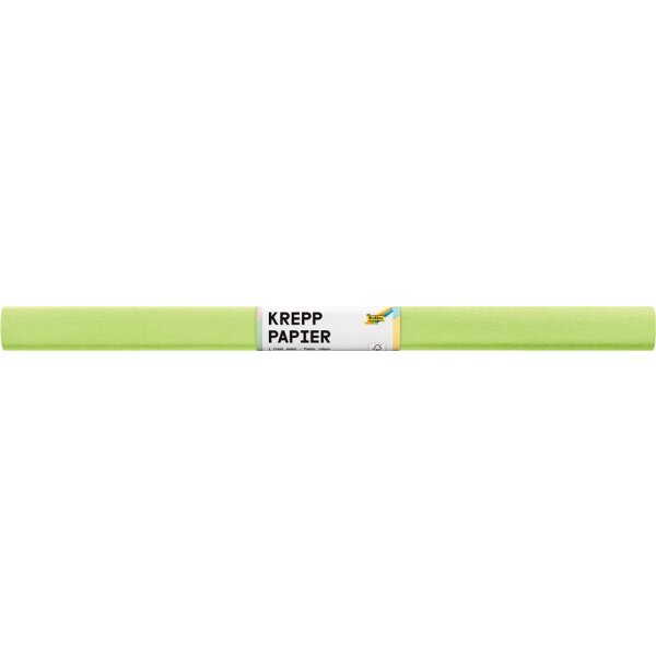 Krepppapier / Feinkrepp Einzelrolle weißgrün,...